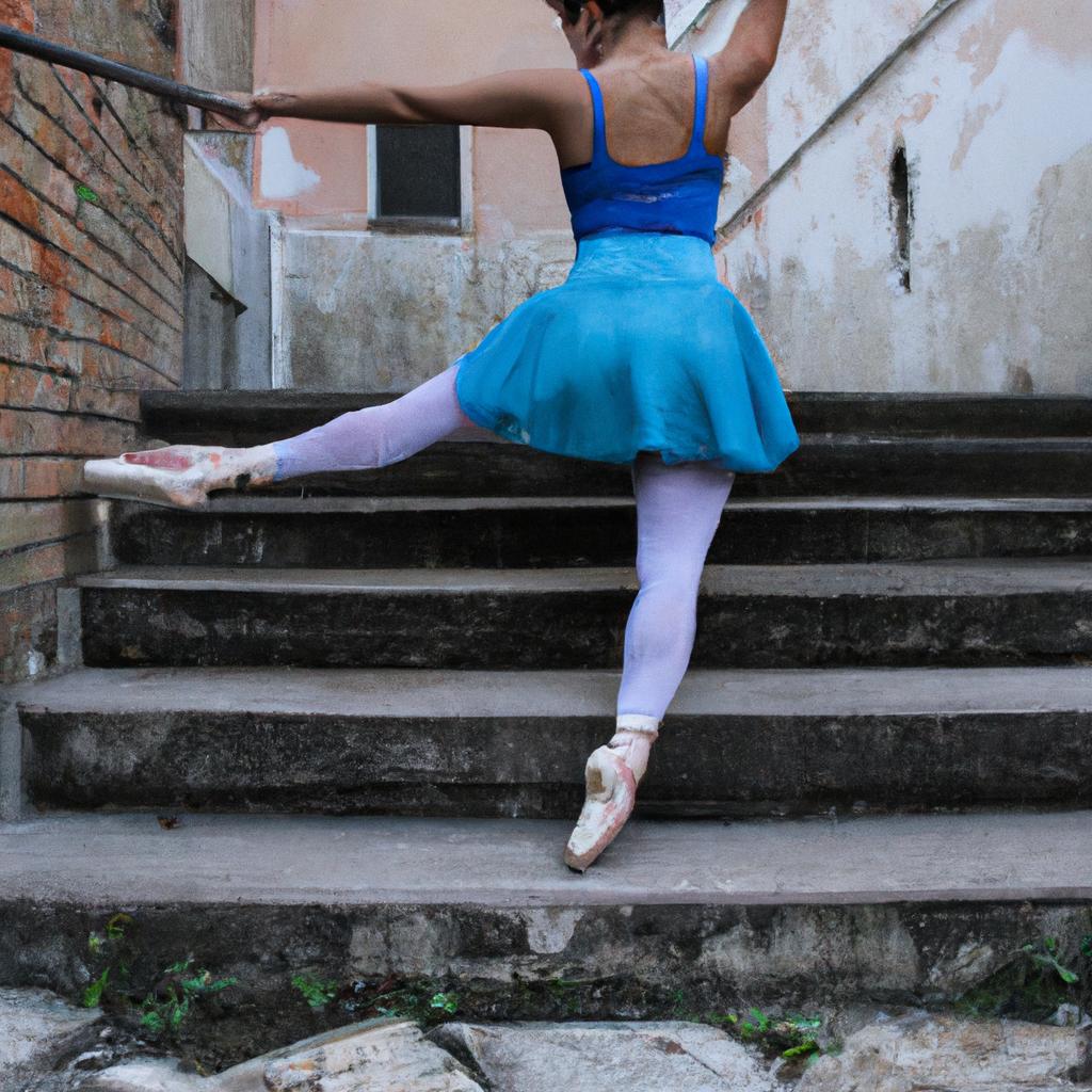 Person performing classical ballet movements